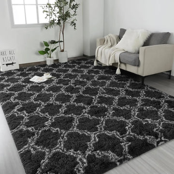 Large Fluffy Shag Rug – Super Soft Plush Bedroom Carpet