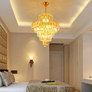 Elegant K9 Crystal Chandelier – Modern Gold Ceiling Light
