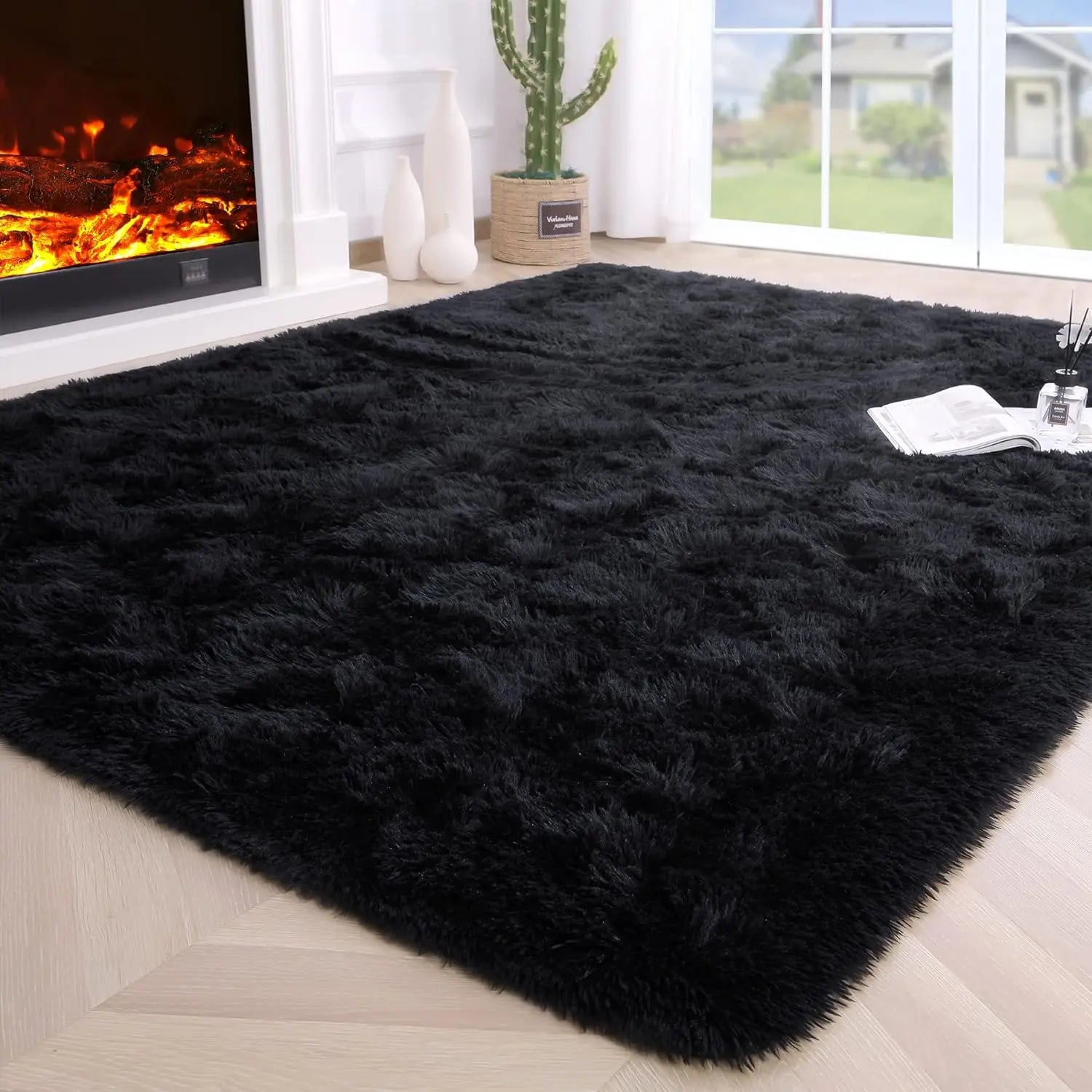 Fluffy Fuzzy Area Rug – Soft & Non-Slip Bedroom Carpet