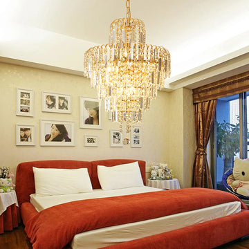 Elegant K9 Crystal Chandelier – Modern Gold Ceiling Light
