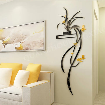 3D Acrylic Orchid Wall Sticker