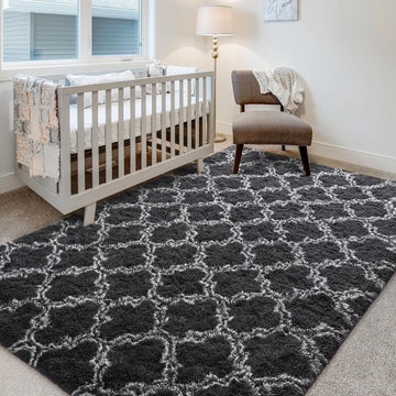 Large Fluffy Shag Rug – Super Soft Plush Bedroom Carpet