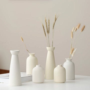 Set of 3 Ceramic Vases – Boho & Modern Farmhouse Décor