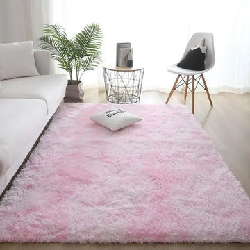 Soft Pink Fluffy Carpet – Cozy Kids' Bedroom Rug