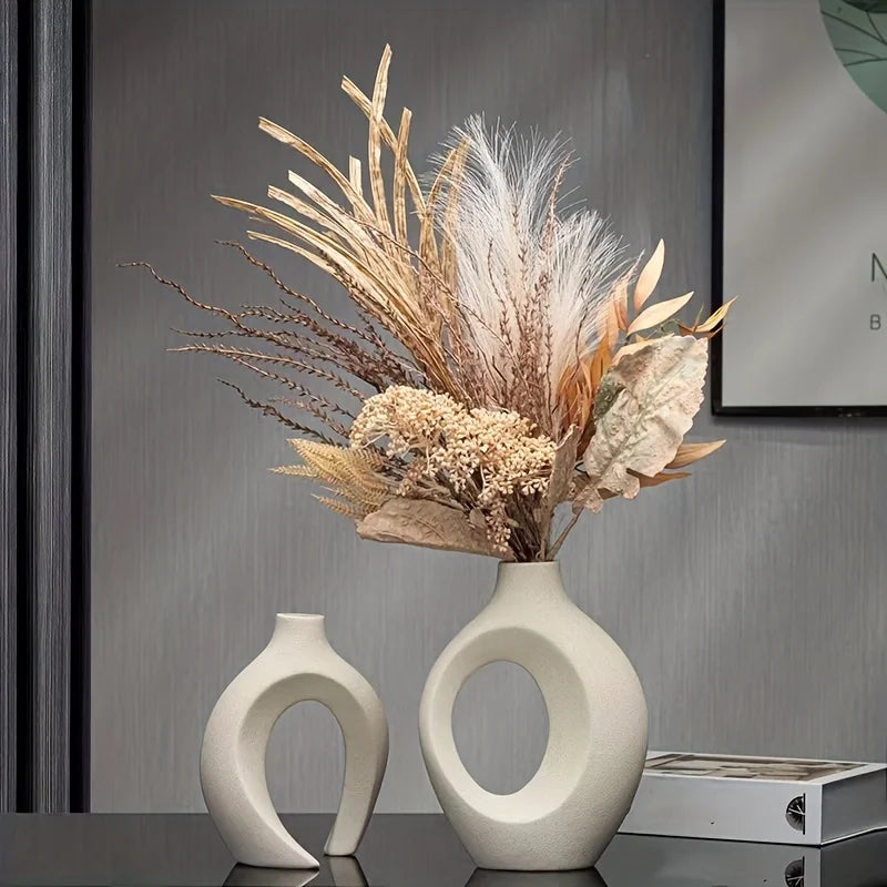 Hollow Ceramic Vases 