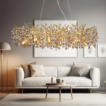 Luxury Gold Crystal Chandelier – Elegant Branch Pendant Light