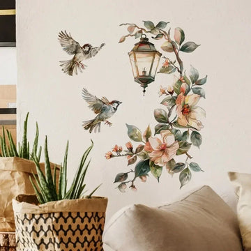 Flower Vinyl Tile Wall Stickers – Cute & Decorative for Girls' Rooms