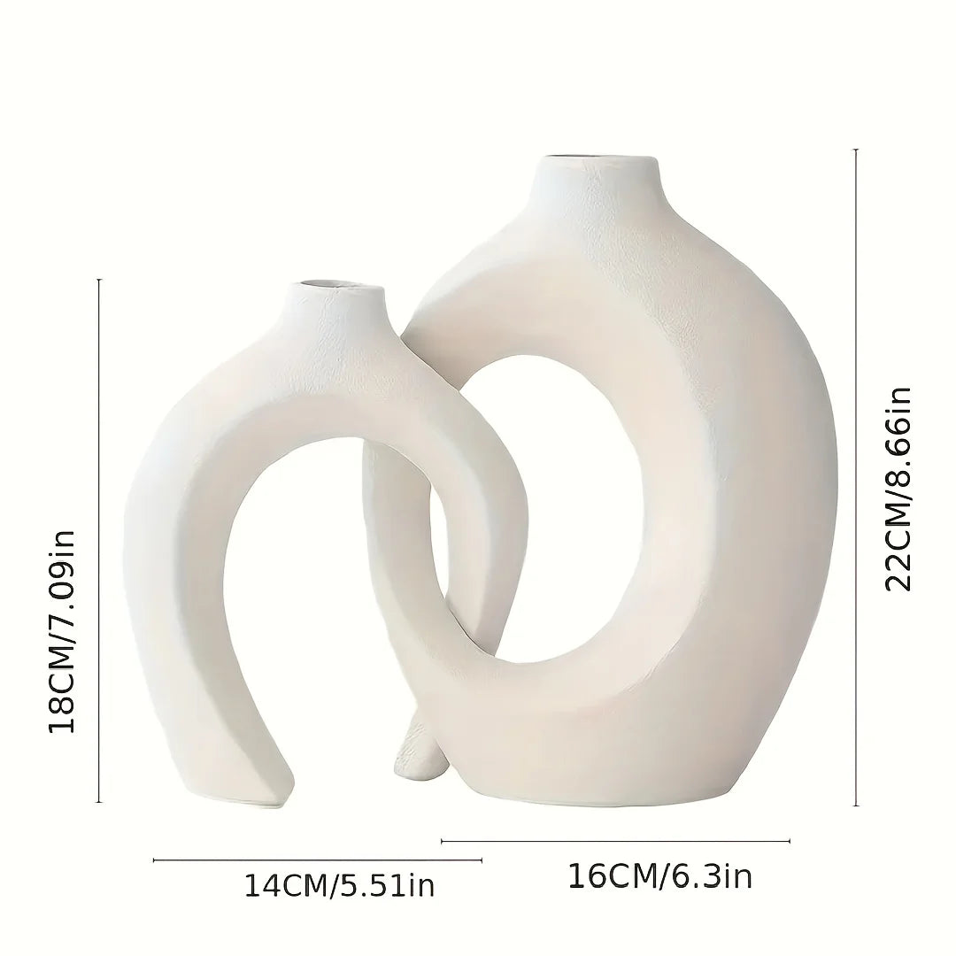 Hollow Ceramic Vases 