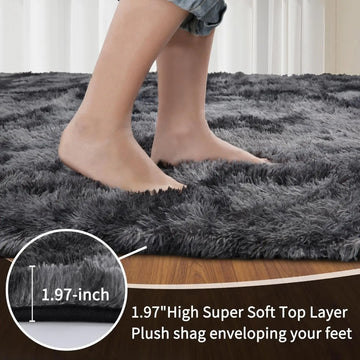 Sour Lemon 8x10 Fluffy Area Rug – Soft Plush Shag Carpet