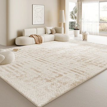 Cream Plush Rug – Thick & Washable Soft Area Carpet