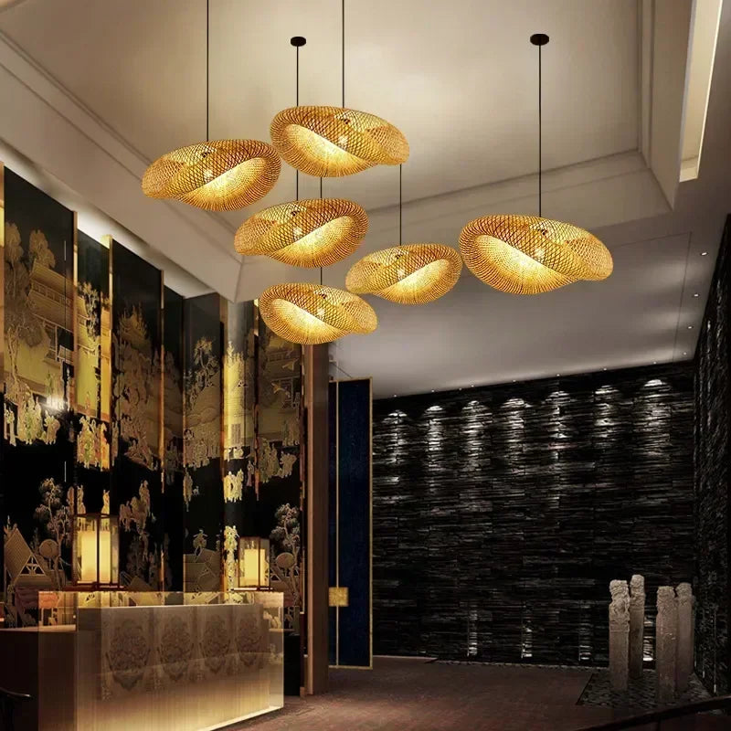 Handwoven Bamboo Light 