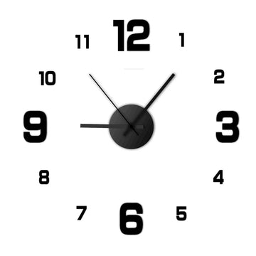 Creative DIY Frameless Wall Clock – Silent & Modern Décor