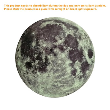 3D Glow-in-the-Dark Moon Wall Sticker – Luminous Décor