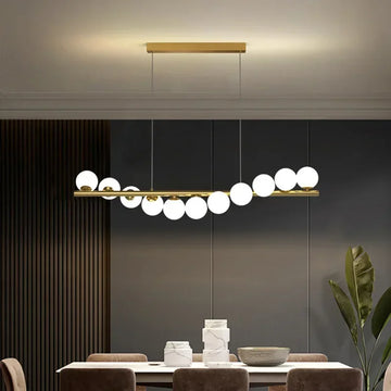Modern LED Glass Ball Chandelier – Elegant Hanging Ceiling Light