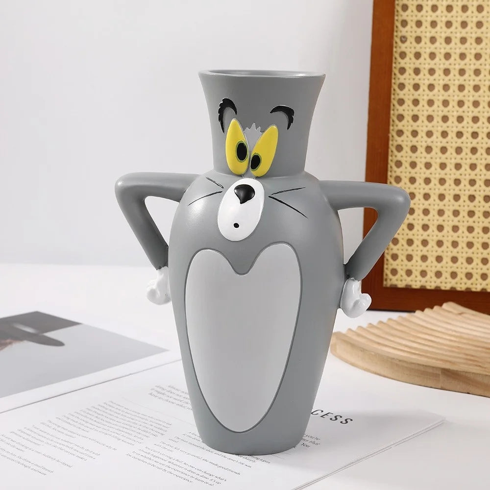 Cute Cat Resin Vase