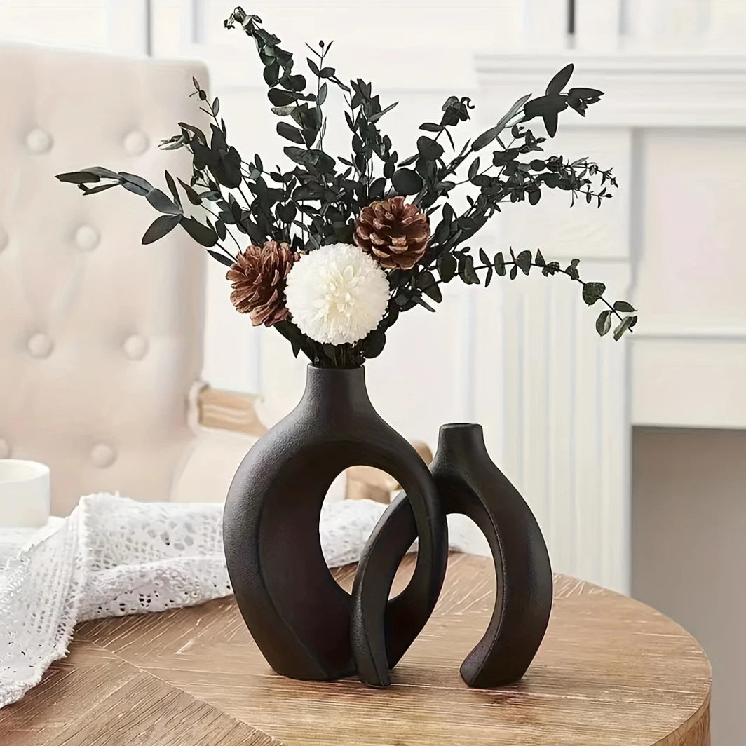 Hollow Ceramic Vases 