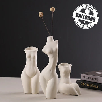 Handmade Human Body Art Vase – Nordic Ceramic Sculpture