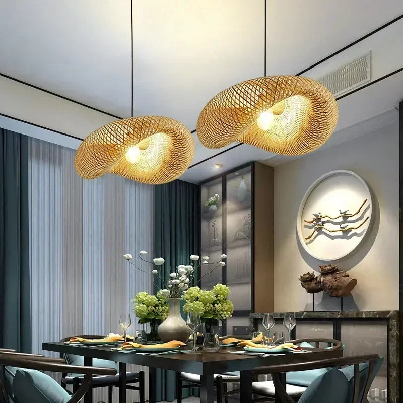 Handwoven Bamboo Light 
