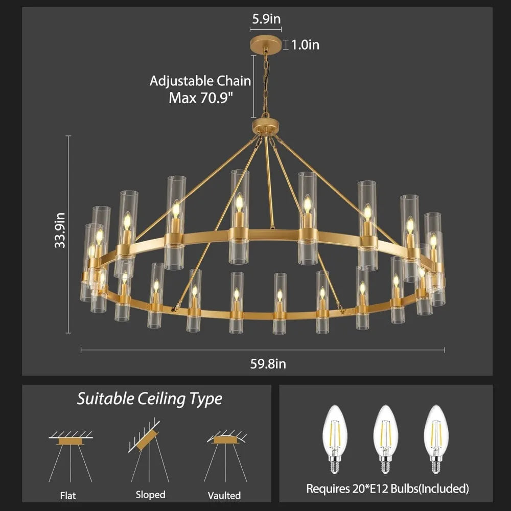 Modern Gold Chandelier