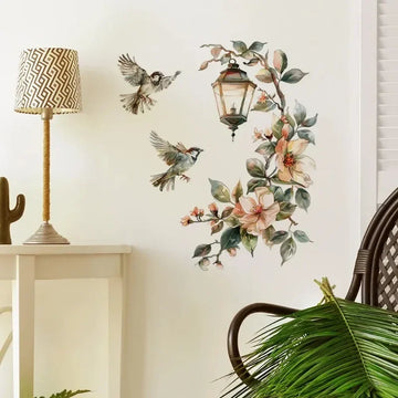 Flower Vinyl Tile Wall Stickers – Cute & Decorative for Girls' Rooms