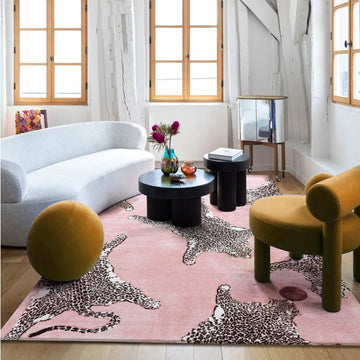 Luxury Leopard Print Plush Rug – Soft & Fluffy Area Carpet
