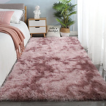 Fluffy Tie-Dye Shag Rug – Soft & Non-Slip Area Carpet